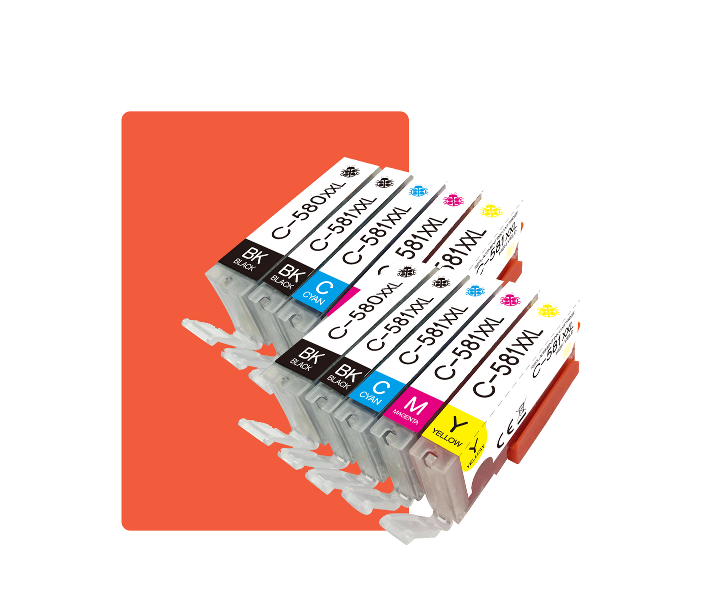 Multipack 580XL/581XL Kompatibles für Canon PGI-580XXL CL-581XXL 580XL 581XL Pixma TR7500 TR7520 TR7550 TR8500 TR8520 TR8550 TS6100 TS6150 TS6200 TS6240 TS6300