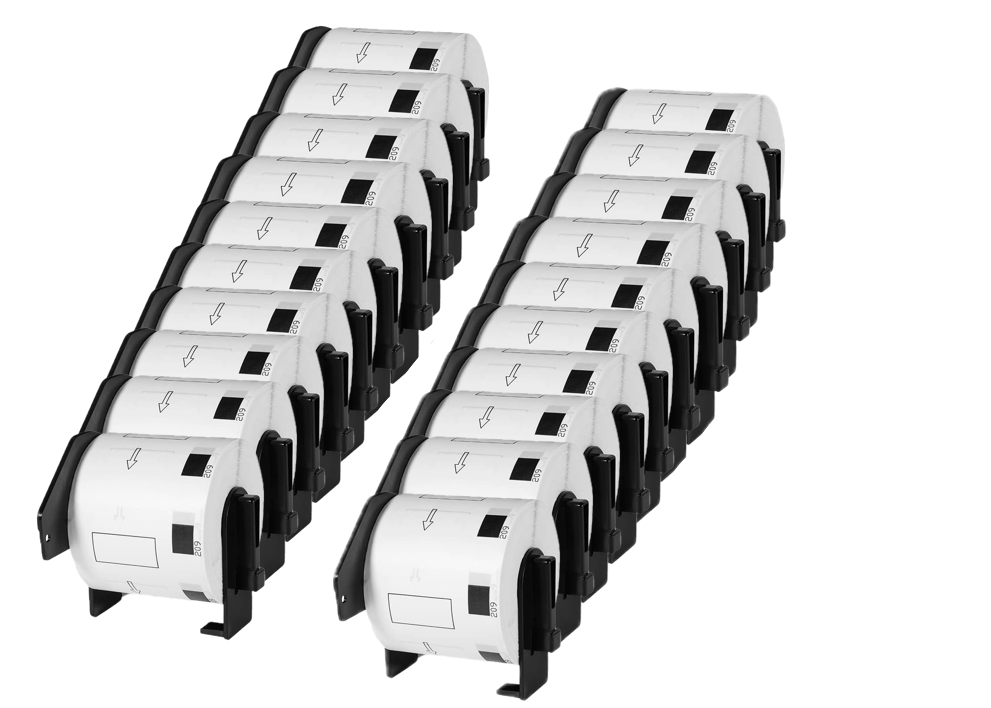 DK-11209 mit Halter Kompatible Etiketten für Brother DK11209 DK-11209 Weiss 29mmx62mmx800Stk etiketten für PTouch QL500 QL550 QL560 QL570 QL580N QL650TD QL700 QL710W QL720 QL1050 QL1060