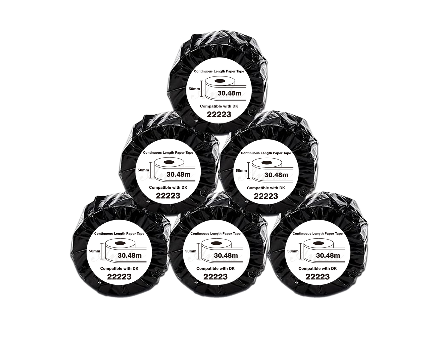 DK-22223 Kompatible Etiketten Rolle für Brother DK22223 DK-22223 Weiss 50mm x 30,48m für P-Touch QL500 QL550 QL560 QL570 QL580N QL650TD QL700 QL710W QL720 QL1050 QL1060