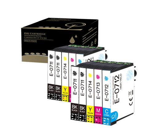 Multipack T07 07XL Kompatibles Tintenpatrone für Epson T0715 T0711 T0712 T0713 T0714 Dpson Stylus D120 D78 D92 DX4000 DX4050 DX4400 DX4450 DX5000 DX5050 DX5500 DX7000 DX7400 DX7450 DX8400 DX9200