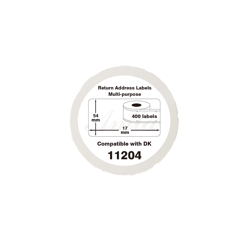 DK-11204 Kompatible Etiketten Rolle für Brother DK11204 DK-11204 Weiss 17mmx54mmx400Stk etiketten für PTouch QL500 QL550 QL560 QL570 QL580N QL650TD QL700 QL710W QL720NW QL800 QL810