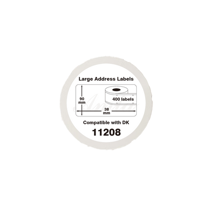 DK-11208 Kompatible Etiketten Rolle für Brother DK11208 DK-11208 Weiss 38mmx90mmx400Stk etiketten für PTouch QL500 QL560 QL570 QL580 QL600 QL720 QL1000 QL1050 QL1060 QL1100 QL1110