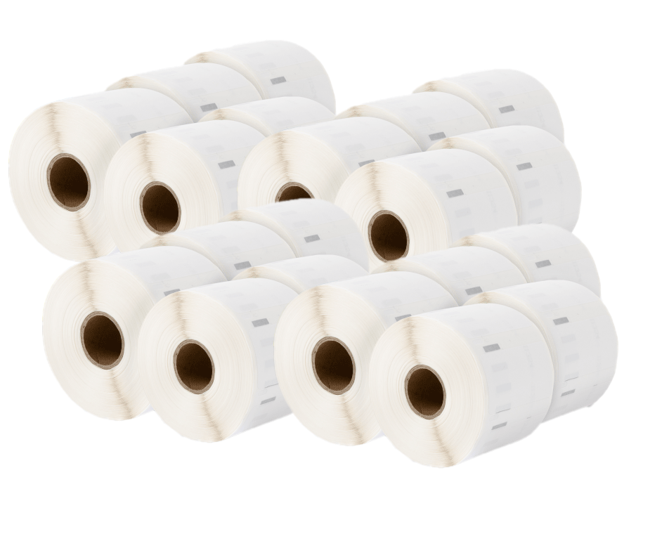 11354 Kompatibles Etiketten Rolle für Dymo S0722540 11354 Weiß 57mmx32mmx1000Stk Permanent für Dymo Labelwriter 4XL 310 320 330 400 450