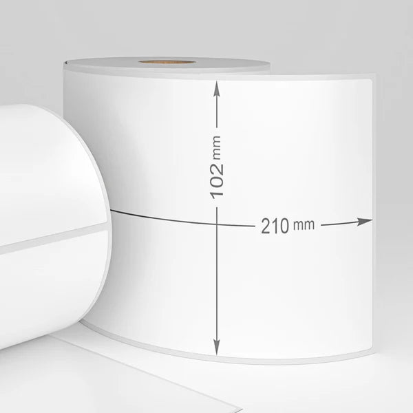 1000D 640 Etiketten Kompatible Etiketten Rolle für Zebra Z-Perform 1000D 800284-605 102mmx210mmx640 25mm Kern Weiß 640 Etiketten für Zebra A300 DA402 ZT220