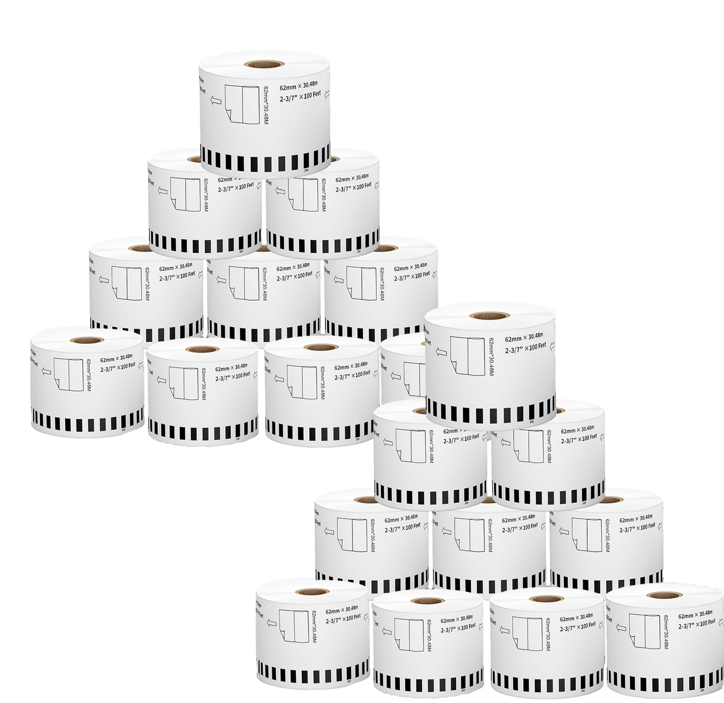 DK-22205 Kompatible Etiketten Rolle für Brother DK22205 DK-22205 Weiss 62mmx30mm P-touch QL500 QL550 QL560 QL570 QL580N QL650TD QL700 QL710W QL720 QL1050 QL1060h QL500 QL550 QL560 QL570 QL580N QL650TD QL700 QL710W QL720 QL1050 QL1060