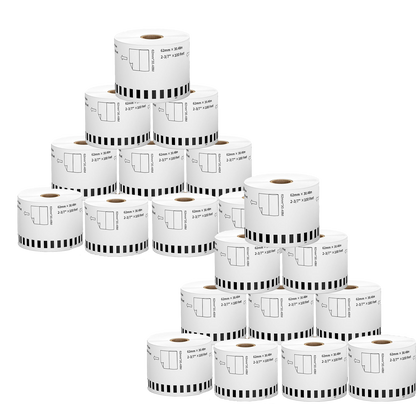 DK-22205 Kompatible Etiketten Rolle für Brother DK22205 DK-22205 Weiss 62mmx30mm P-touch QL500 QL550 QL560 QL570 QL580N QL650TD QL700 QL710W QL720 QL1050 QL1060h QL500 QL550 QL560 QL570 QL580N QL650TD QL700 QL710W QL720 QL1050 QL1060