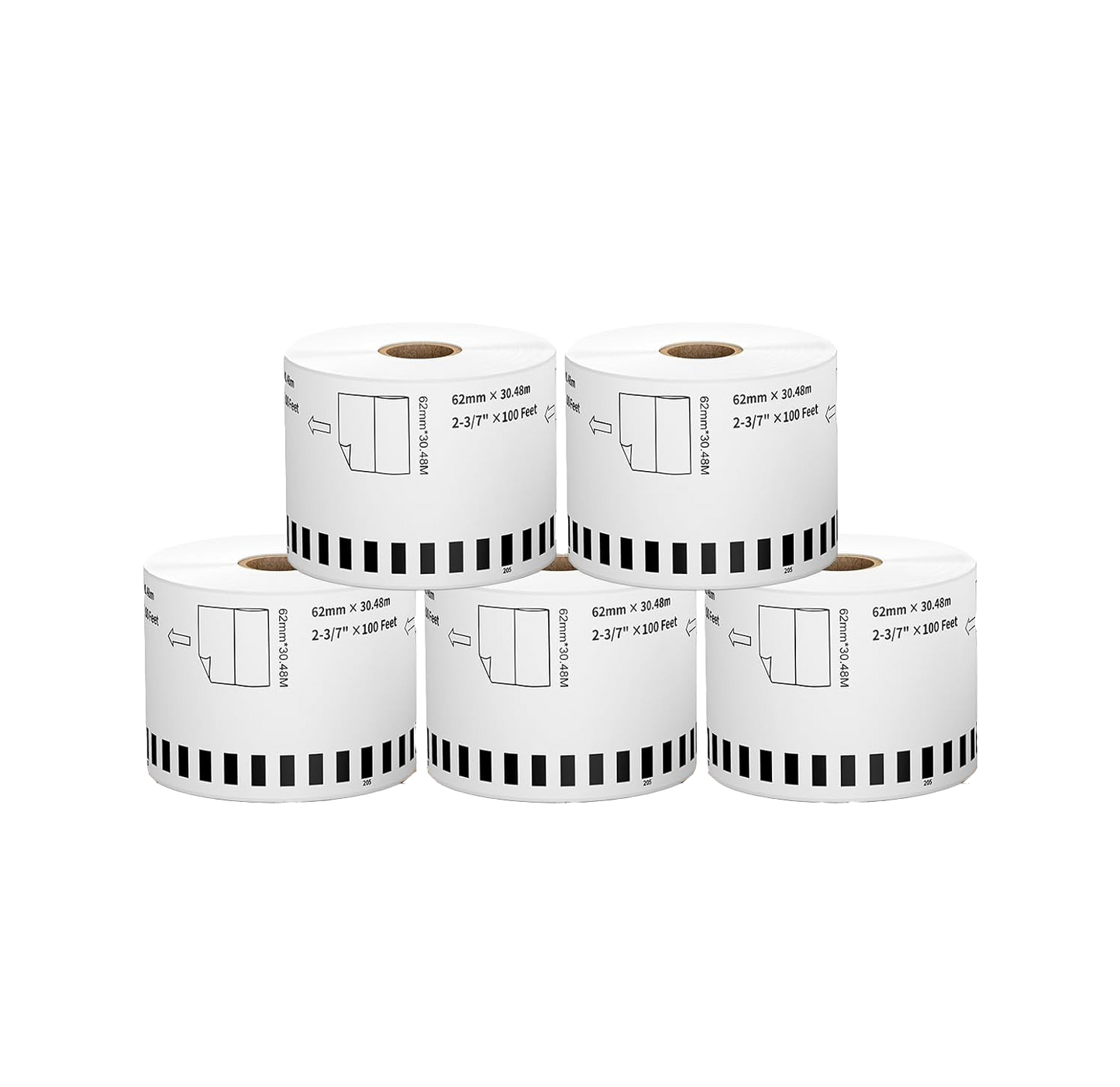 DK-22205 Kompatible Etiketten Rolle für Brother DK22205 DK-22205 Weiss 62mmx30mm P-touch QL500 QL550 QL560 QL570 QL580N QL650TD QL700 QL710W QL720 QL1050 QL1060h QL500 QL550 QL560 QL570 QL580N QL650TD QL700 QL710W QL720 QL1050 QL1060