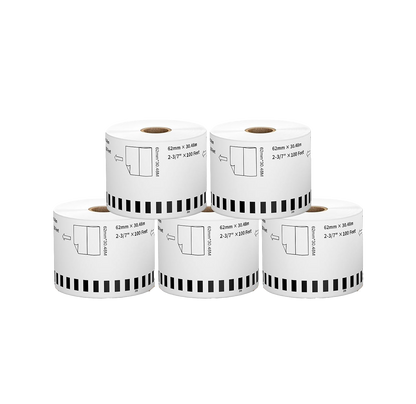 DK-22205 Kompatible Etiketten Rolle für Brother DK22205 DK-22205 Weiss 62mmx30mm P-touch QL500 QL550 QL560 QL570 QL580N QL650TD QL700 QL710W QL720 QL1050 QL1060h QL500 QL550 QL560 QL570 QL580N QL650TD QL700 QL710W QL720 QL1050 QL1060