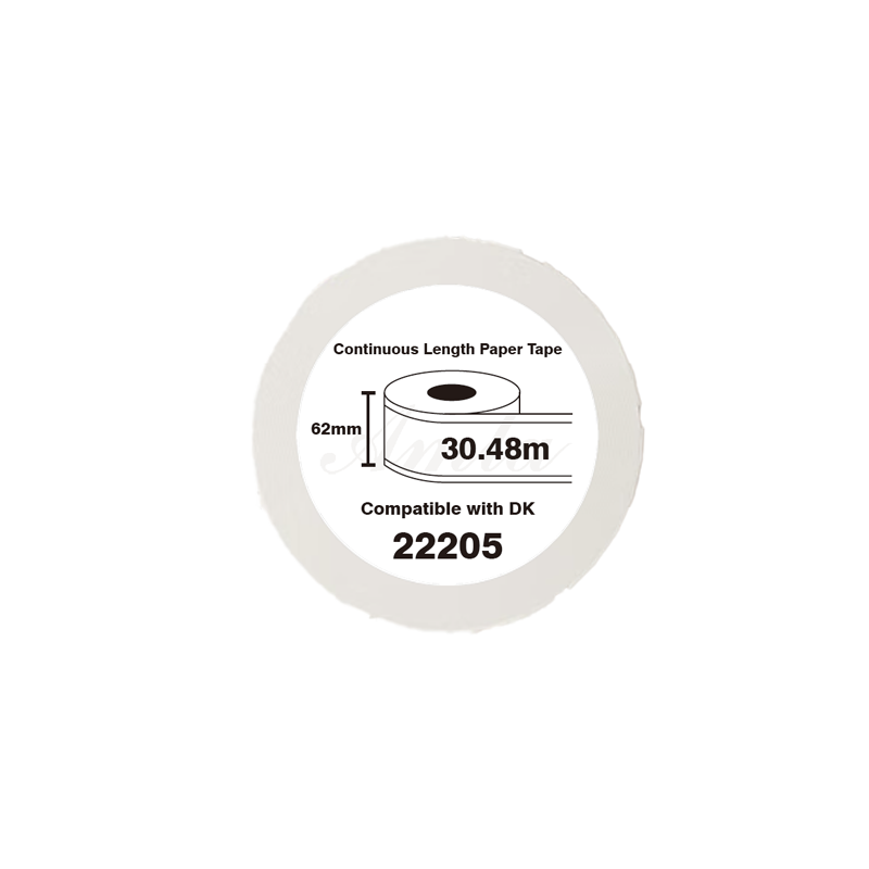 DK-22205 Kompatible Etiketten Rolle für Brother DK22205 DK-22205 Weiss 62mmx30mm P-touch QL500 QL550 QL560 QL570 QL580N QL650TD QL700 QL710W QL720 QL1050 QL1060h QL500 QL550 QL560 QL570 QL580N QL650TD QL700 QL710W QL720 QL1050 QL1060