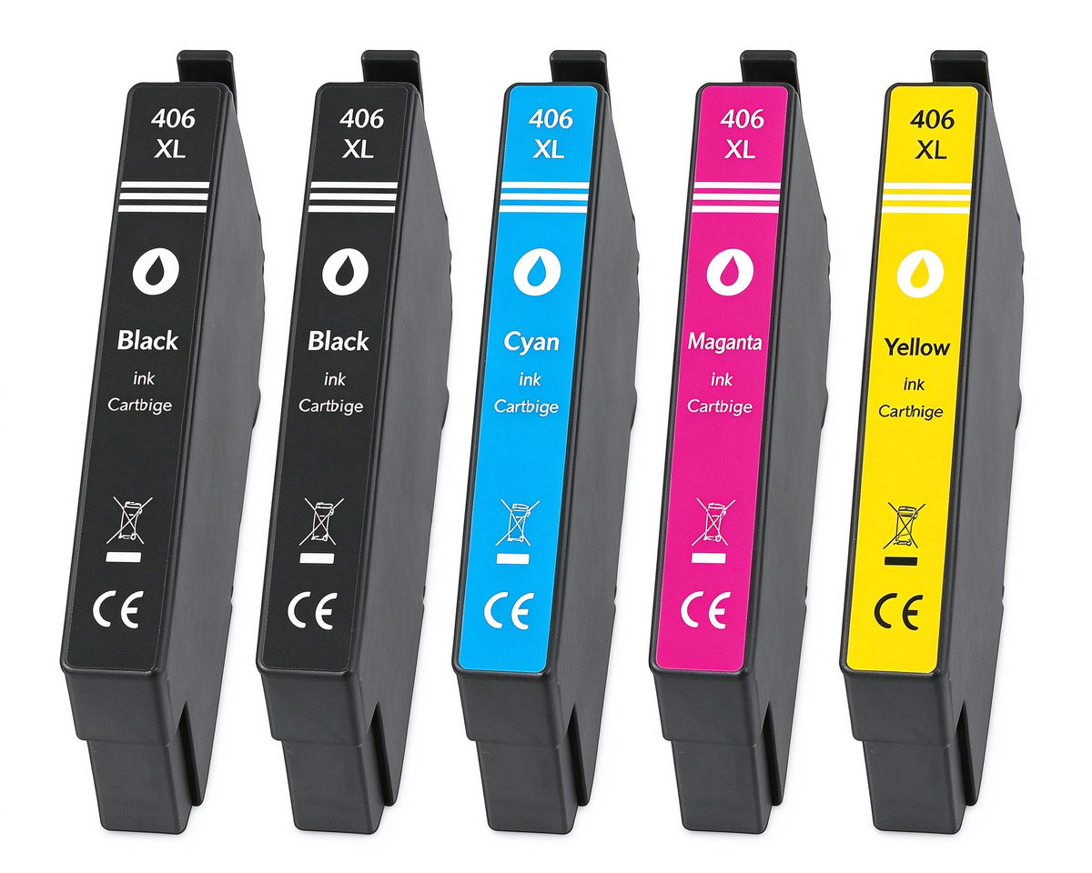 Multipack 406 406XL Kompatibles Tintenpatrone für Epson 406XL Workforce Pro WF-3920 WF-3925 WF-4920 WF-4925 WF-4930