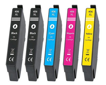 Multipack 406 406XL Kompatibles Tintenpatrone für Epson 406XL Workforce Pro WF-3920 WF-3925 WF-4920 WF-4925 WF-4930