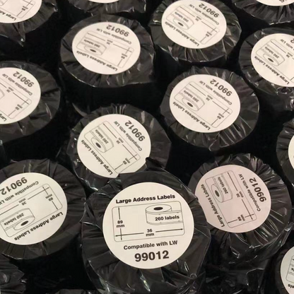 99012 Kompatible Etiketten Rolle für Dymo 99012 S0722400 89mm*36mm*260 Weiss 36x89mm für LabelWriter 310 320 330 4XL 400 450