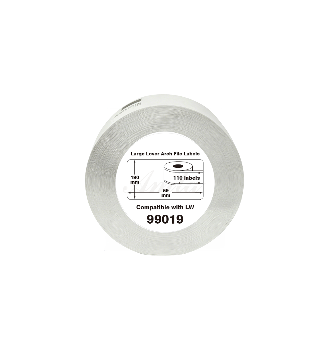 99019 Kompatibles Etiketten Rolle für Dymo S0722480 99019 Weiß 59mmx190mmx110Stk Permanent für Dymo Labelwriter 310 320 330 4XL 400 450 5XL 550 Wireless