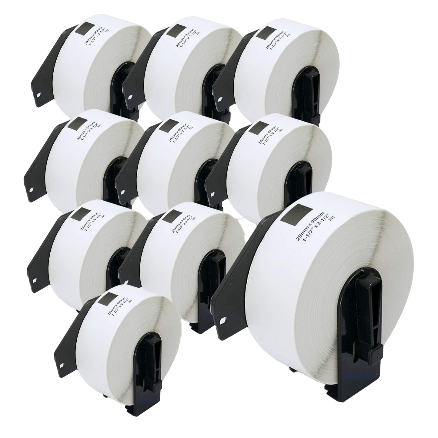 DK-11201 mit Halter Kompatible Etiketten für Brother DK11201 DK-11201 Weiss 29mmx90mmx400Stketiketten P-Touch QL500 QL550 QL560 QL570 QL580N QL650TD QL700 QL710W QL720 QL1050 QL1060