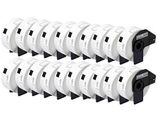 DK-11201 mit Halter Kompatible Etiketten für Brother DK11201 DK-11201 Weiss 29mmx90mmx400Stketiketten P-Touch QL500 QL550 QL560 QL570 QL580N QL650TD QL700 QL710W QL720 QL1050 QL1060