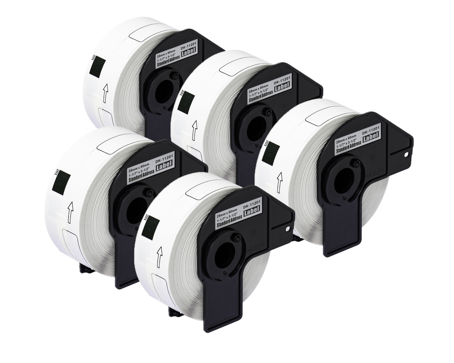 DK-11201 mit Halter Kompatible Etiketten für Brother DK11201 DK-11201 Weiss 29mmx90mmx400Stketiketten P-Touch QL500 QL550 QL560 QL570 QL580N QL650TD QL700 QL710W QL720 QL1050 QL1060