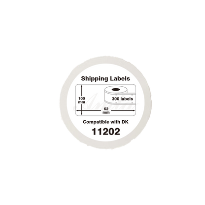 DK-11202 Kompatible Etiketten Rolle für Brother DK11202 DK-11202 Weiss 62mmx100mmx300Stk etiketten für PTouch QL500 QL550 QL560 QL570 QL580N QL650TD QL700 QL710W QL720 QL1050 QL1060