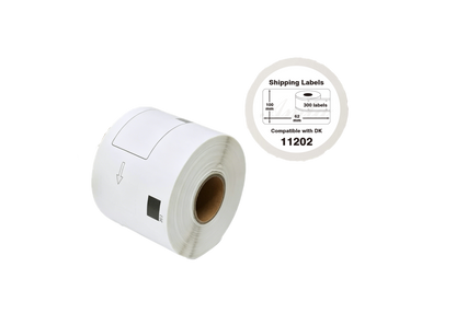 DK-11202 Kompatible Etiketten Rolle für Brother DK11202 DK-11202 Weiss 62mmx100mmx300Stk etiketten für PTouch QL500 QL550 QL560 QL570 QL580N QL650TD QL700 QL710W QL720 QL1050 QL1060