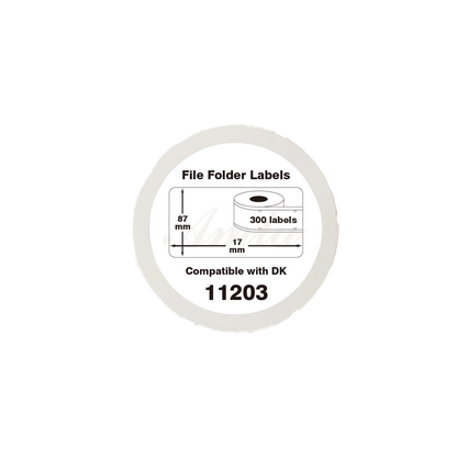 DK-11203 Kompatible Etiketten Rolle für Brother DK11203 DK-11203 Weiss 17mmx87mmx300Stk etiketten für PTouch QL500 QL550 QL560 QL570 QL580N QL650TD QL700 QL710W QL720NW QL800 QL810
