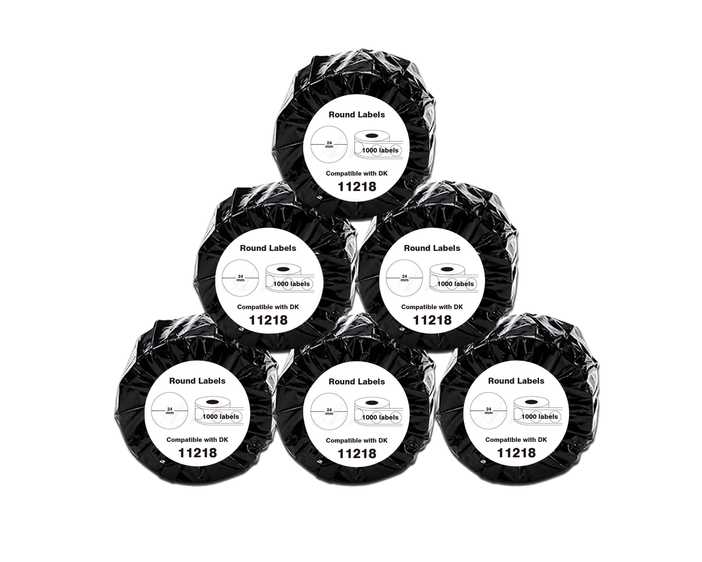 DK-11218 Kompatible Etiketten Rolle für Brother DK11218 DK-11218 Weiss ø24mmx1000Stk etiketten für PTouch QL-500 QL-570 QL-700 QL-720NW QL-800 QL-810W QL-820NWB QL-1050 QL-1100 QL-1110NWB