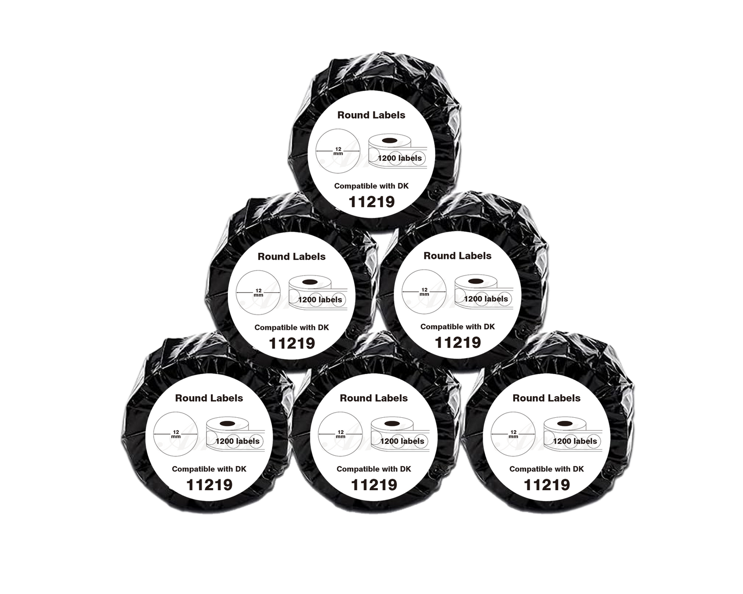 DK-11219 Kompatible Etiketten Rolle für Brother DK11219 DK-11219 Weiss ø12mmx1200Stk etiketten für PTouch QL-500 QL-570 QL-700 QL-720NW QL-800 QL-810W QL-820NWB QL-1050 QL-1100 QL-1110NWB