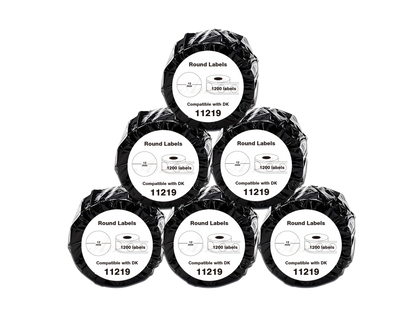 DK-11219 Kompatible Etiketten Rolle für Brother DK11219 DK-11219 Weiss ø12mmx1200Stk etiketten für PTouch QL-500 QL-570 QL-700 QL-720NW QL-800 QL-810W QL-820NWB QL-1050 QL-1100 QL-1110NWB