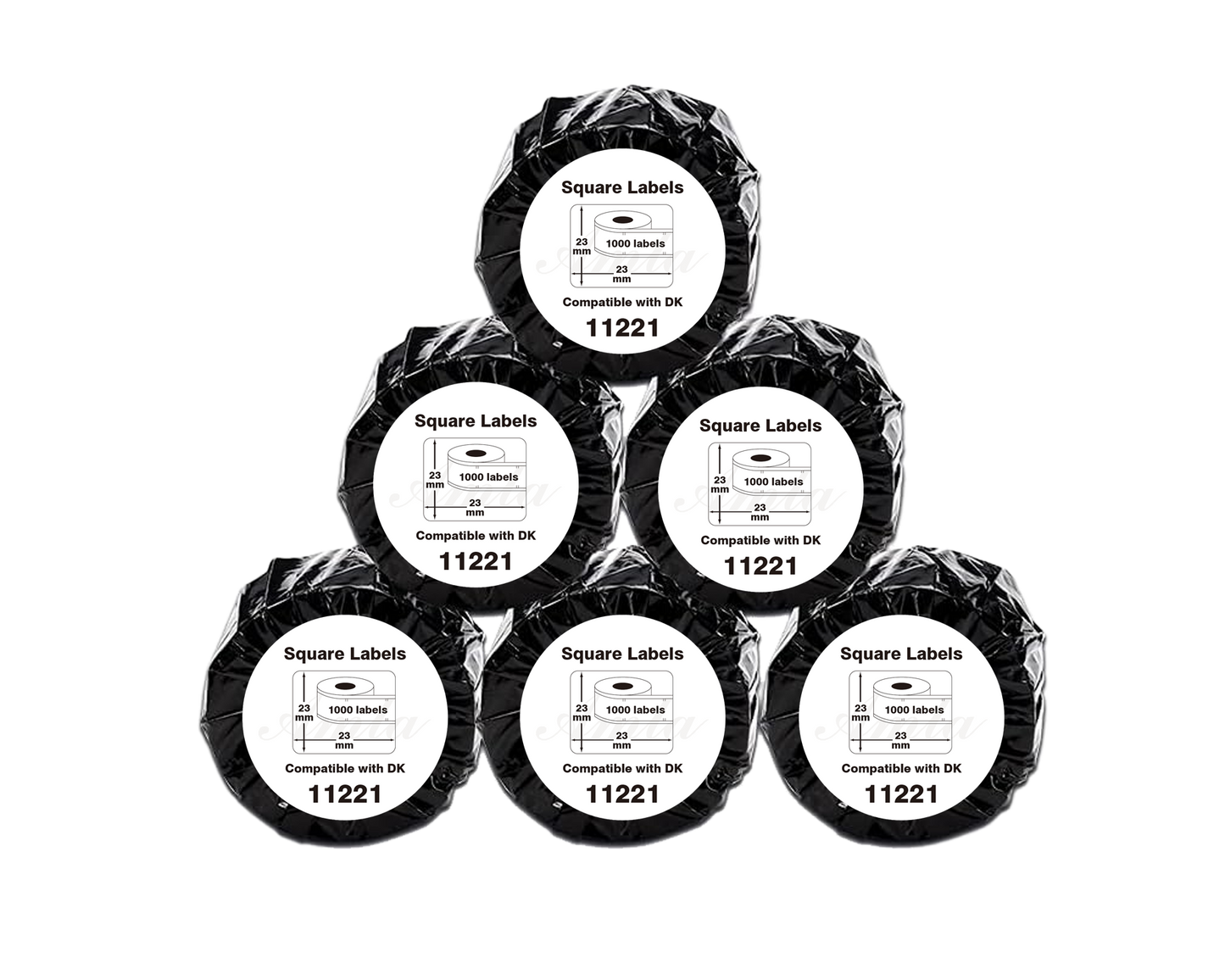 DK-11221 Kompatible Etiketten Rolle für Brother DK11221 DK-11221 Weiss 23mmx23mmx1000Stk etiketten PTouch QL500 QL550 QL560 QL570 QL580N QL650TD QL700 QL710W QL720 QL1050 QL1060