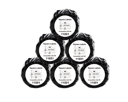 DK-11221 Kompatible Etiketten Rolle für Brother DK11221 DK-11221 Weiss 23mmx23mmx1000Stk etiketten PTouch QL500 QL550 QL560 QL570 QL580N QL650TD QL700 QL710W QL720 QL1050 QL1060
