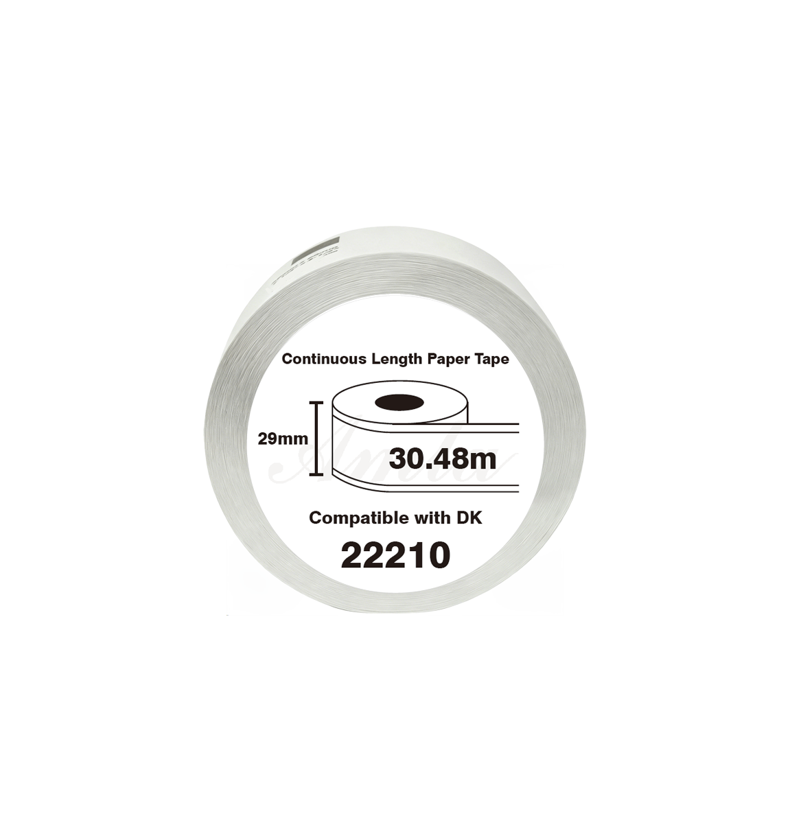 DK-22210 Kompatible Etiketten Rolle für Brother DK22210 DK-22210 Weiss 29mm x 30,48m P-Touch QL500 QL550 QL560 QL570 QL580N QL650TD QL700 QL710W QL720NW QL800 QL810