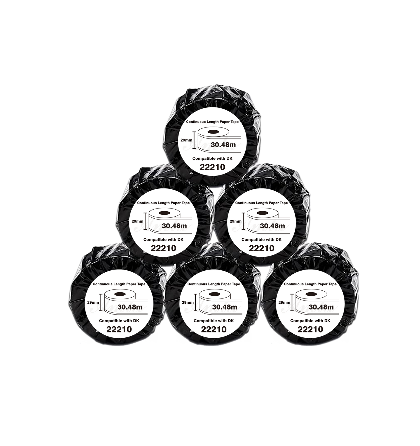DK-22210 Kompatible Etiketten Rolle für Brother DK22210 DK-22210 Weiss 29mm x 30,48m P-Touch QL500 QL550 QL560 QL570 QL580N QL650TD QL700 QL710W QL720NW QL800 QL810