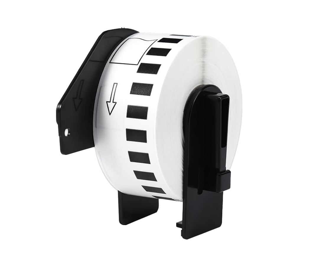 DK-22210 mit Halter Kompatible Etiketten für Brother DK22210 DK-22210 Weiss 29mm x 30,48m P-Touch QL500 QL550 QL560 QL570 QL580N QL650TD QL700 QL710W QL720NW QL800 QL810