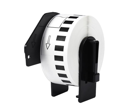 DK-22210 mit Halter Kompatible Etiketten für Brother DK22210 DK-22210 Weiss 29mm x 30,48m P-Touch QL500 QL550 QL560 QL570 QL580N QL650TD QL700 QL710W QL720NW QL800 QL810