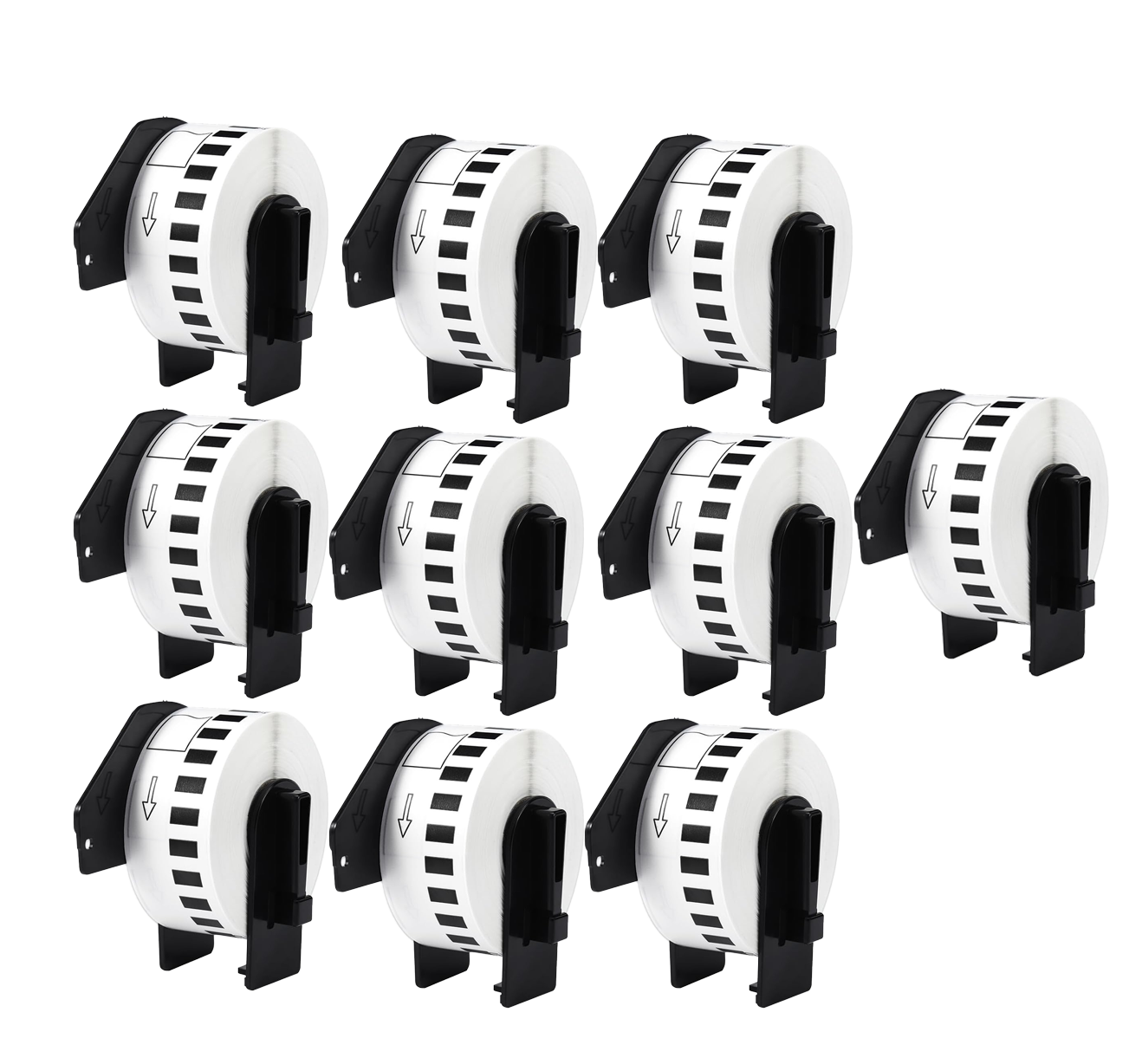 DK-22210 mit Halter Kompatible Etiketten für Brother DK22210 DK-22210 Weiss 29mm x 30,48m P-Touch QL500 QL550 QL560 QL570 QL580N QL650TD QL700 QL710W QL720NW QL800 QL810