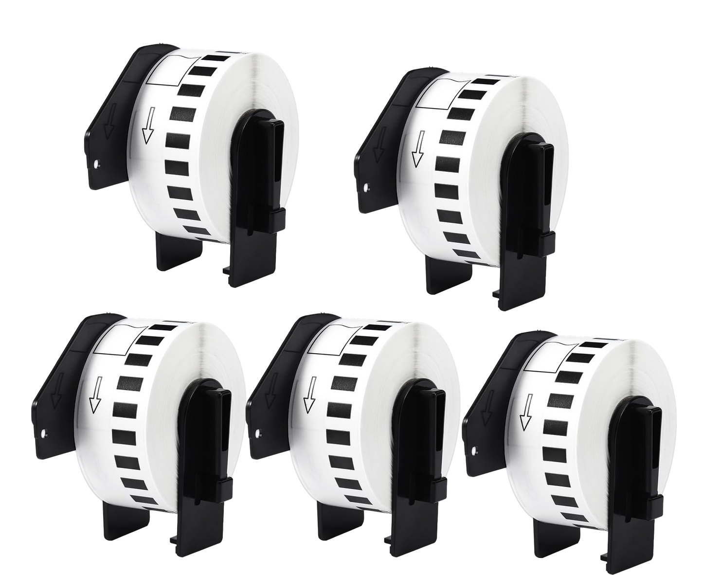DK-22210 mit Halter Kompatible Etiketten für Brother DK22210 DK-22210 Weiss 29mm x 30,48m P-Touch QL500 QL550 QL560 QL570 QL580N QL650TD QL700 QL710W QL720NW QL800 QL810