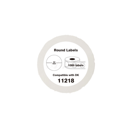 DK-11218 Kompatible Etiketten Rolle für Brother DK11218 DK-11218 Weiss ø24mmx1000Stk etiketten für PTouch QL-500 QL-570 QL-700 QL-720NW QL-800 QL-810W QL-820NWB QL-1050 QL-1100 QL-1110NWB