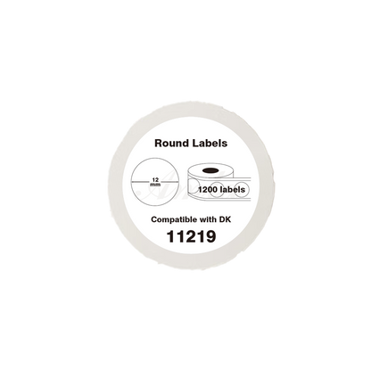 DK-11219 Kompatible Etiketten Rolle für Brother DK11219 DK-11219 Weiss ø12mmx1200Stk etiketten für PTouch QL-500 QL-570 QL-700 QL-720NW QL-800 QL-810W QL-820NWB QL-1050 QL-1100 QL-1110NWB