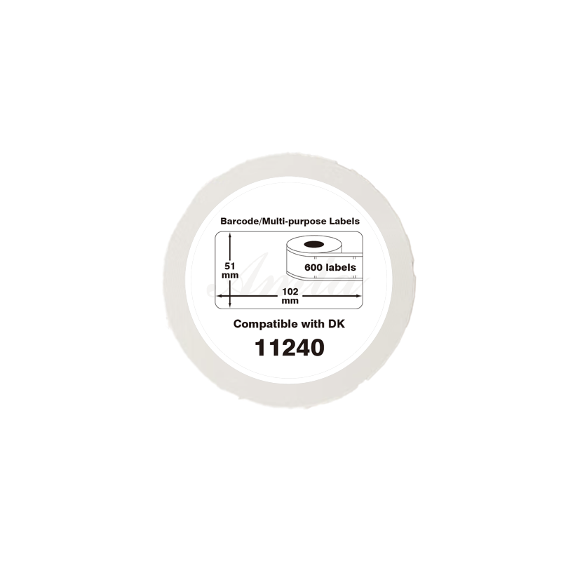 DK-11240 Kompatible Etiketten Rolle für Brother DK11240 DK-11240 Weiss 51mmx102mmx600Stk etiketten PTouch P-Touch QL 1050 N 1060