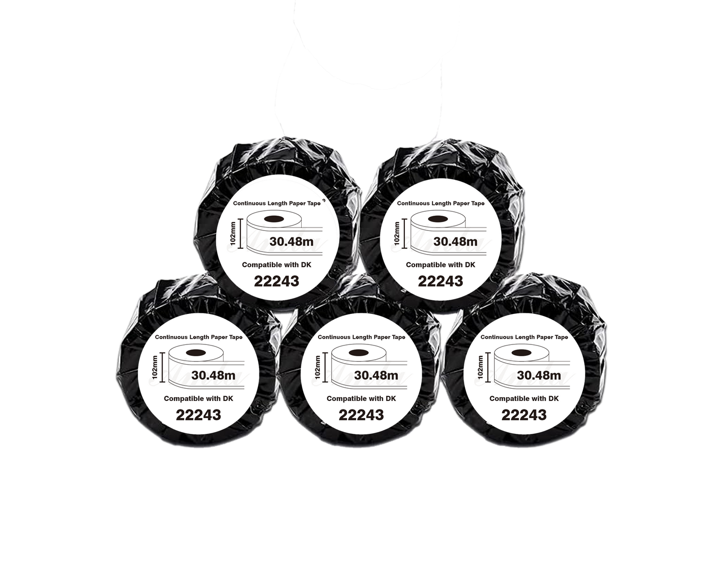 DK-22243 Kompatible Etiketten Rolle für Brother DK22243 DK-22243 Weiss 102mmx30.48m P-touch QL1050 QL1060N QL1050N QL1060 QL1100 QL1100C