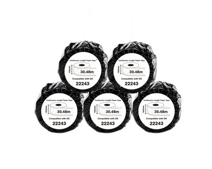 DK-22243 Kompatible Etiketten Rolle für Brother DK22243 DK-22243 Weiss 102mmx30.48m P-touch QL1050 QL1060N QL1050N QL1060 QL1100 QL1100C