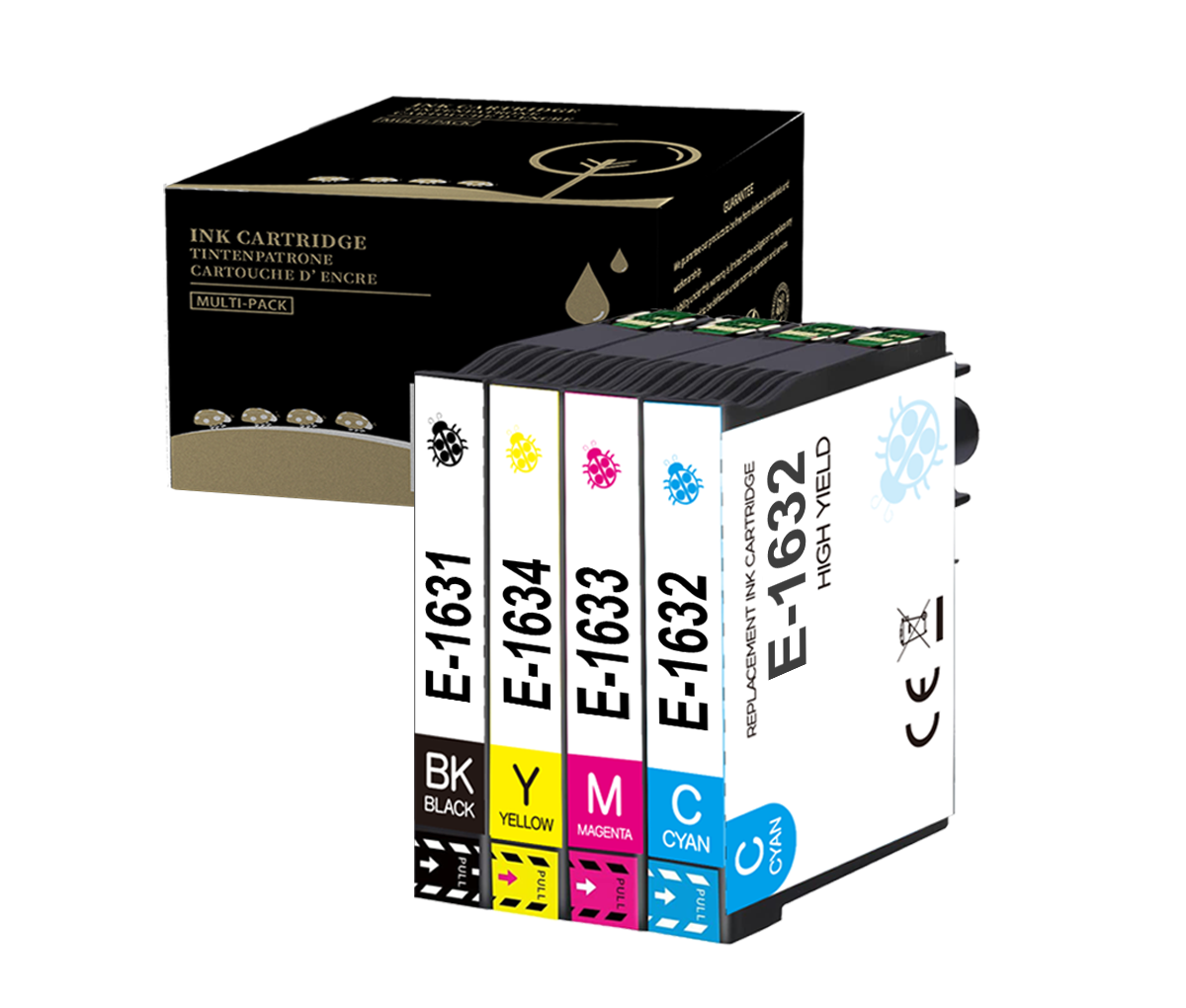 Multipack T16 16XL Kompatibles Tintenpatrone für Epson T1631 T1632 T1633 T1634 für Epson 16XL Schwarz WF2010W WF2510WF WF2520NF WF2530WF WF2540WF WF2630WF WF2650DWF WF2660DWF WF2750DWF WF2760DWF