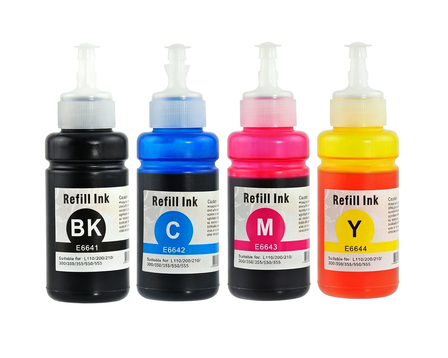 T6641- T6644 Kompatibles Tintenflasche für Epson T6641 T6642 T6643 T6644 C13T664140 C13T664240 C13T664340 C13T664440 für EcoTank ET2500 ET2550 ET2600 ET4500 L100 L110 L1300 L200 L210 L300 L310 L350 L355 L365 L380 L385