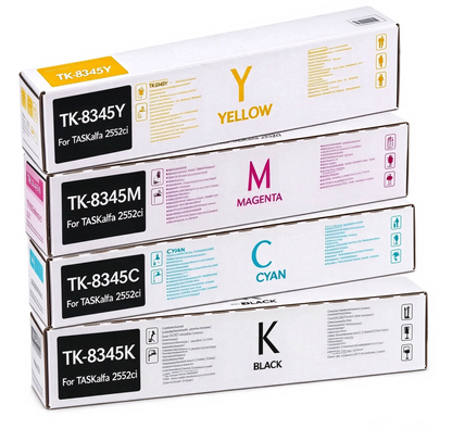TK8345 Kompatibler Toner für Kyocera TK-8345 1T02L70NL0 1T02L7CNL0 1T02L7BNL0 1T02L7ANL0 für Kyocera TK-8345K TK-8345C TK-8345M TK-8345Y Taskalfa 2552ci 2553ci Copystar CS2552ci