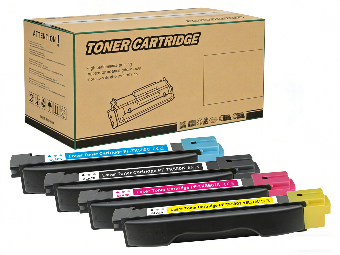 TK590 Kompatibler Toner für Kyocera TK-590 11T02KV0NL0 1T02KVCNL0 1T02KVBNL0 1T02KVANL0 Kyocera TK590 Ecosys M6026cdn M6026cidn M6526cdn M6526cidn P6026cdn FS-C2026 FS-C2126 FS-C2526 FS-C2626 FS-C5250